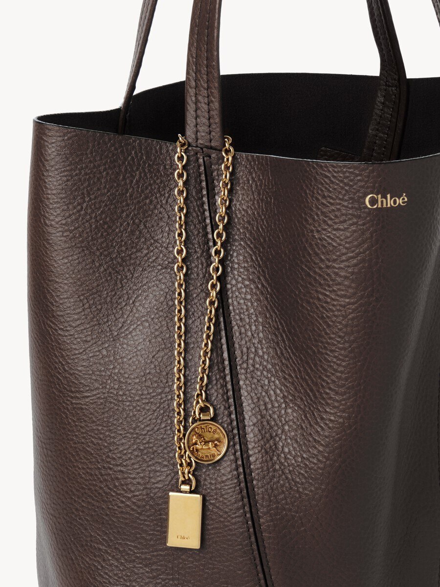 Chlo&eacute; Spin tote bag in grained leather - 7