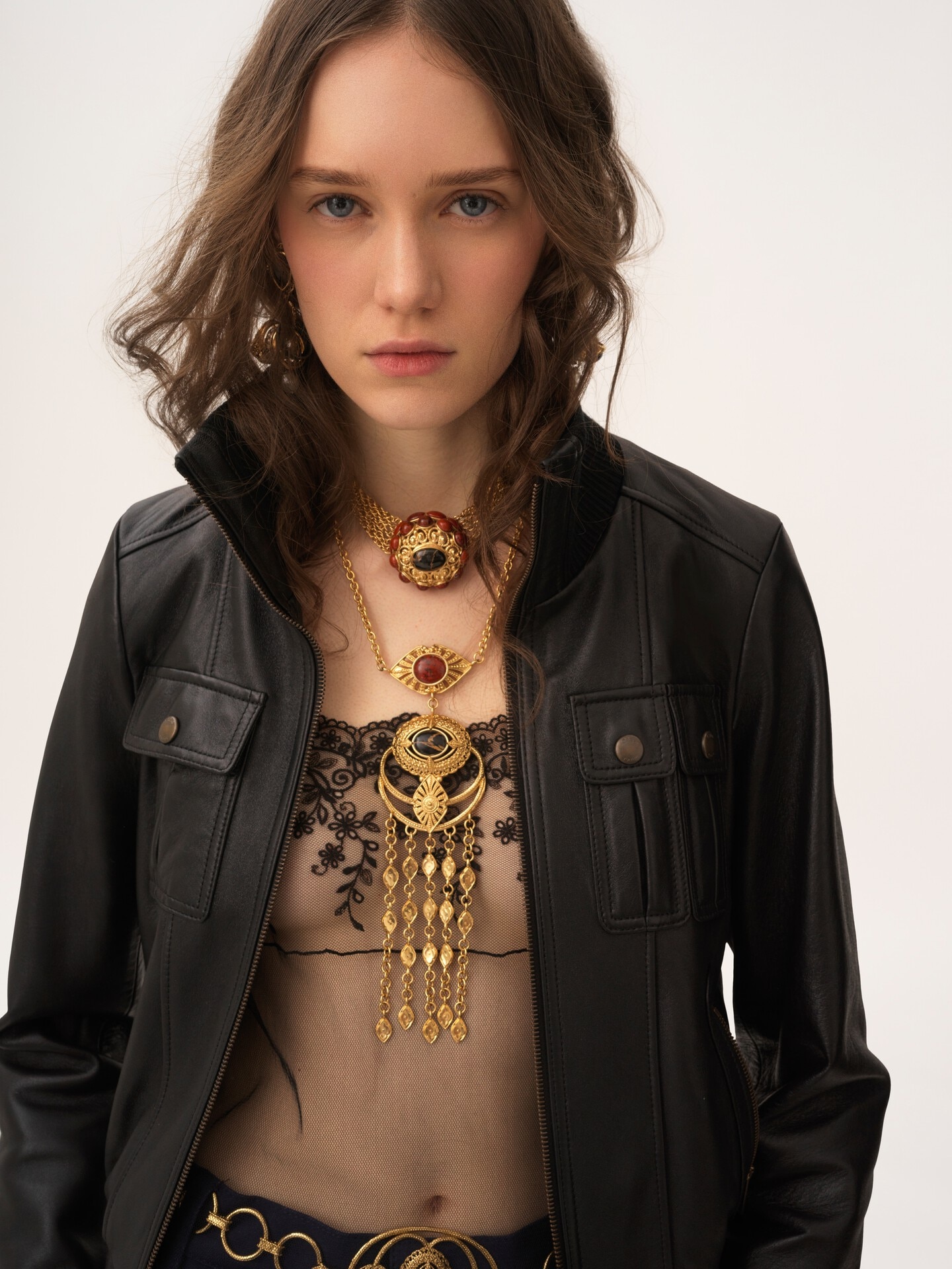 Kurzer Blouson aus Leder - 6