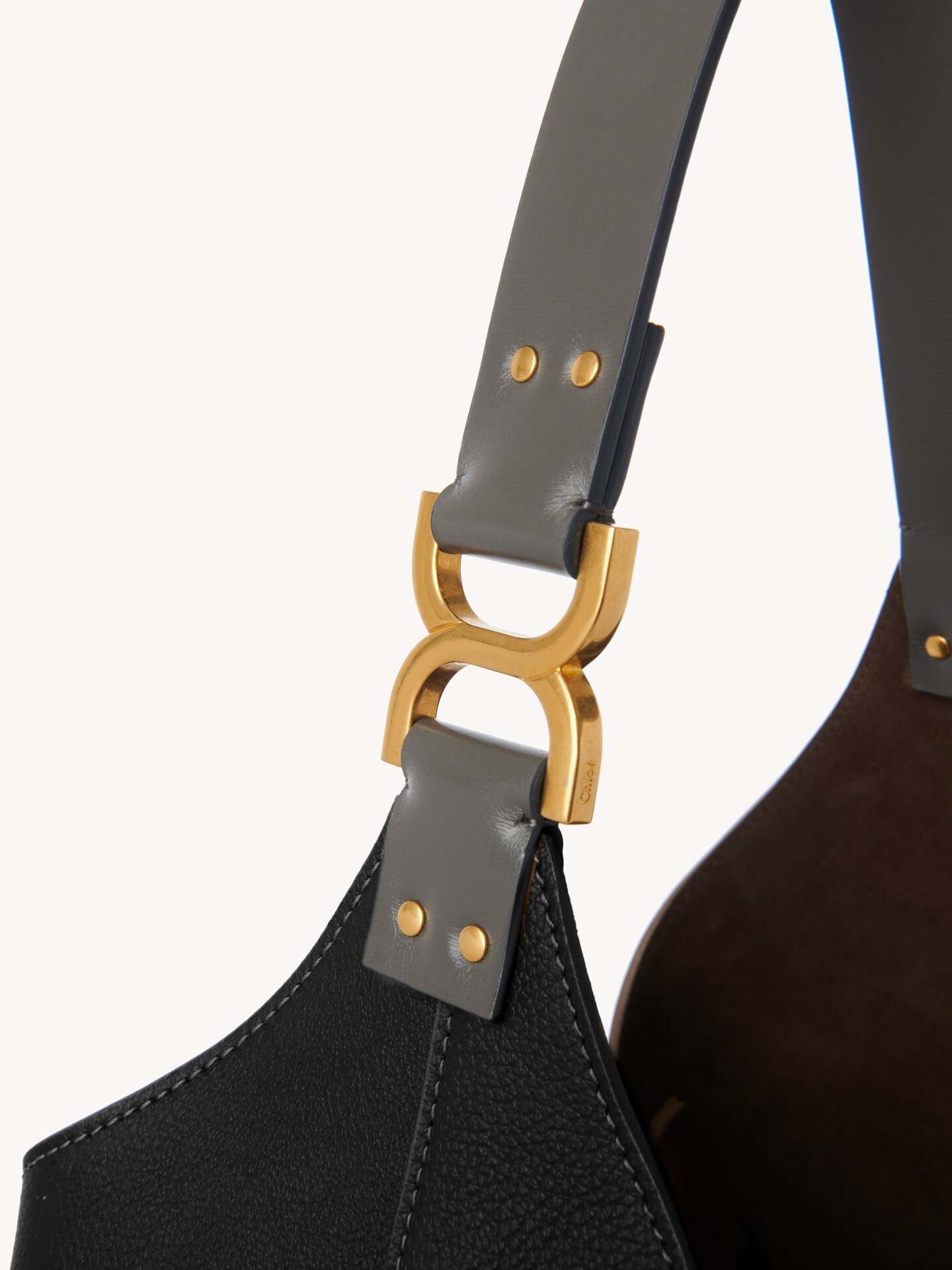 Sac hobo Marcie en cuir grain&eacute; - 8