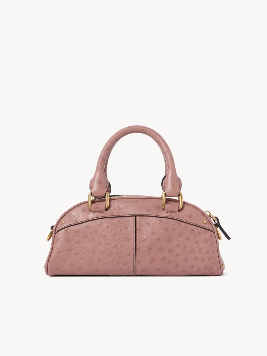 Small Chlo&eacute; bowling bag in ostrich-effect leather - 5