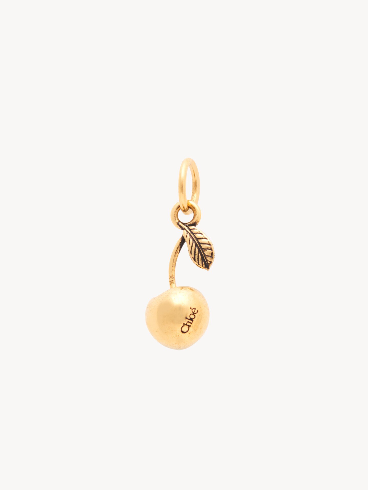 Alphabet Cherry Charm in brass - 1