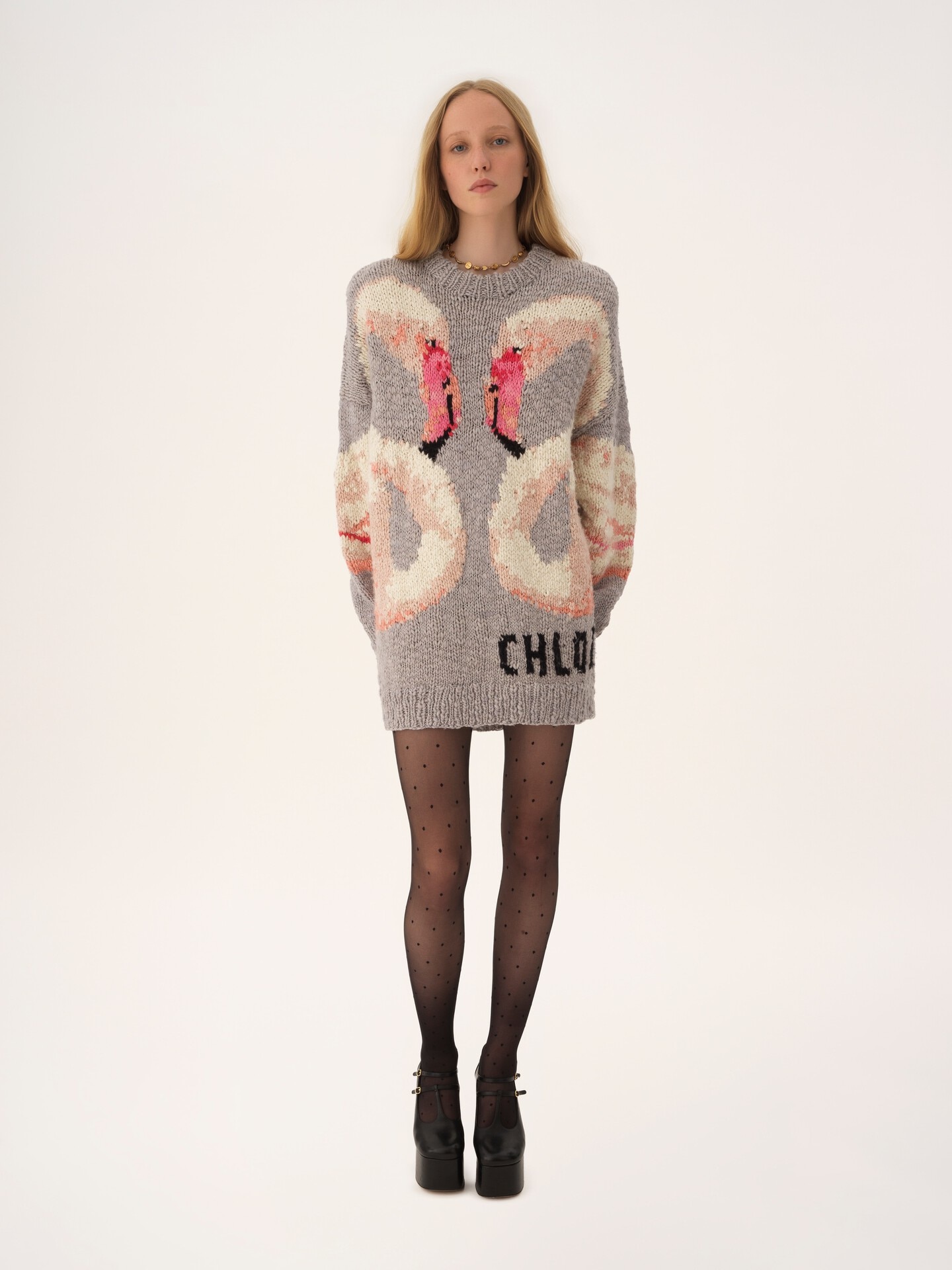 Oversized logo sweater in a wool knit - 3