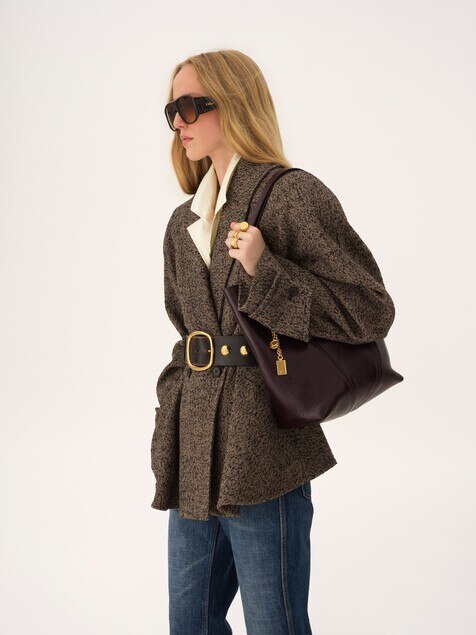 Chlo&eacute; Spin tote bag in grained leather