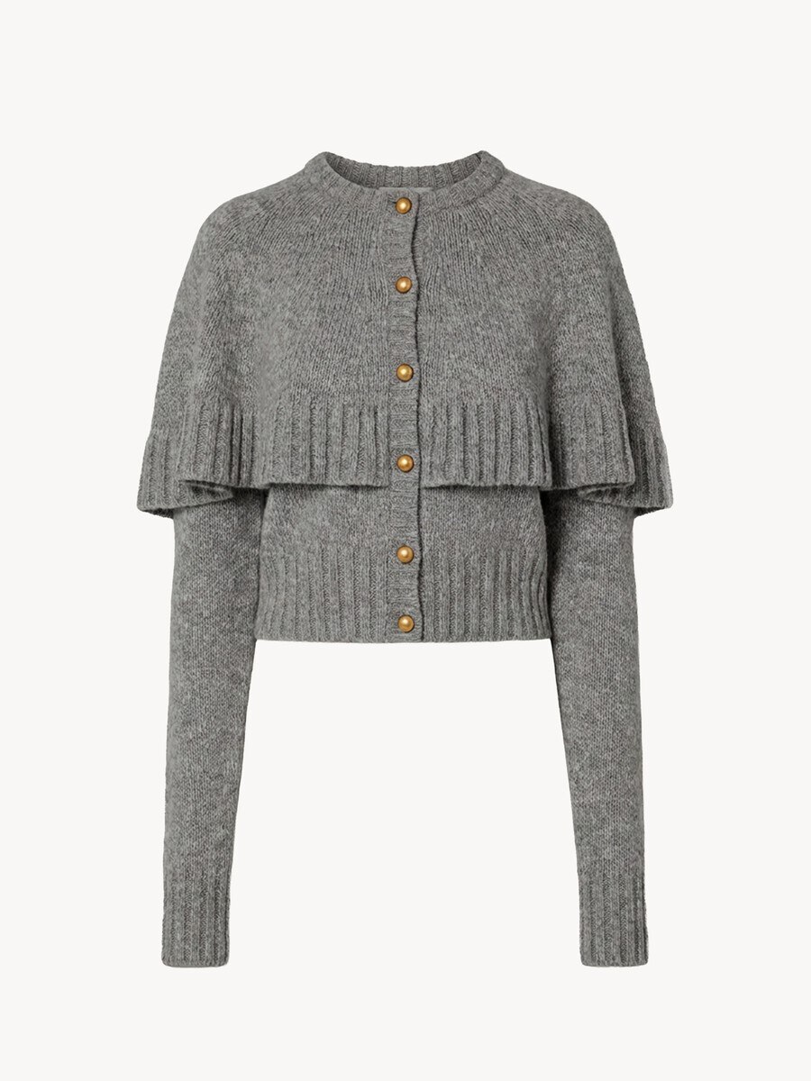 Cape cardigan in a wool & cashmere knit - 2