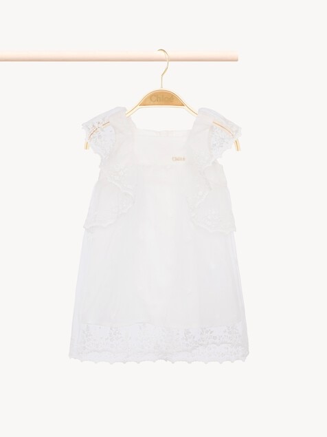 Baby ceremony dress, bonnet & bloomers gift set