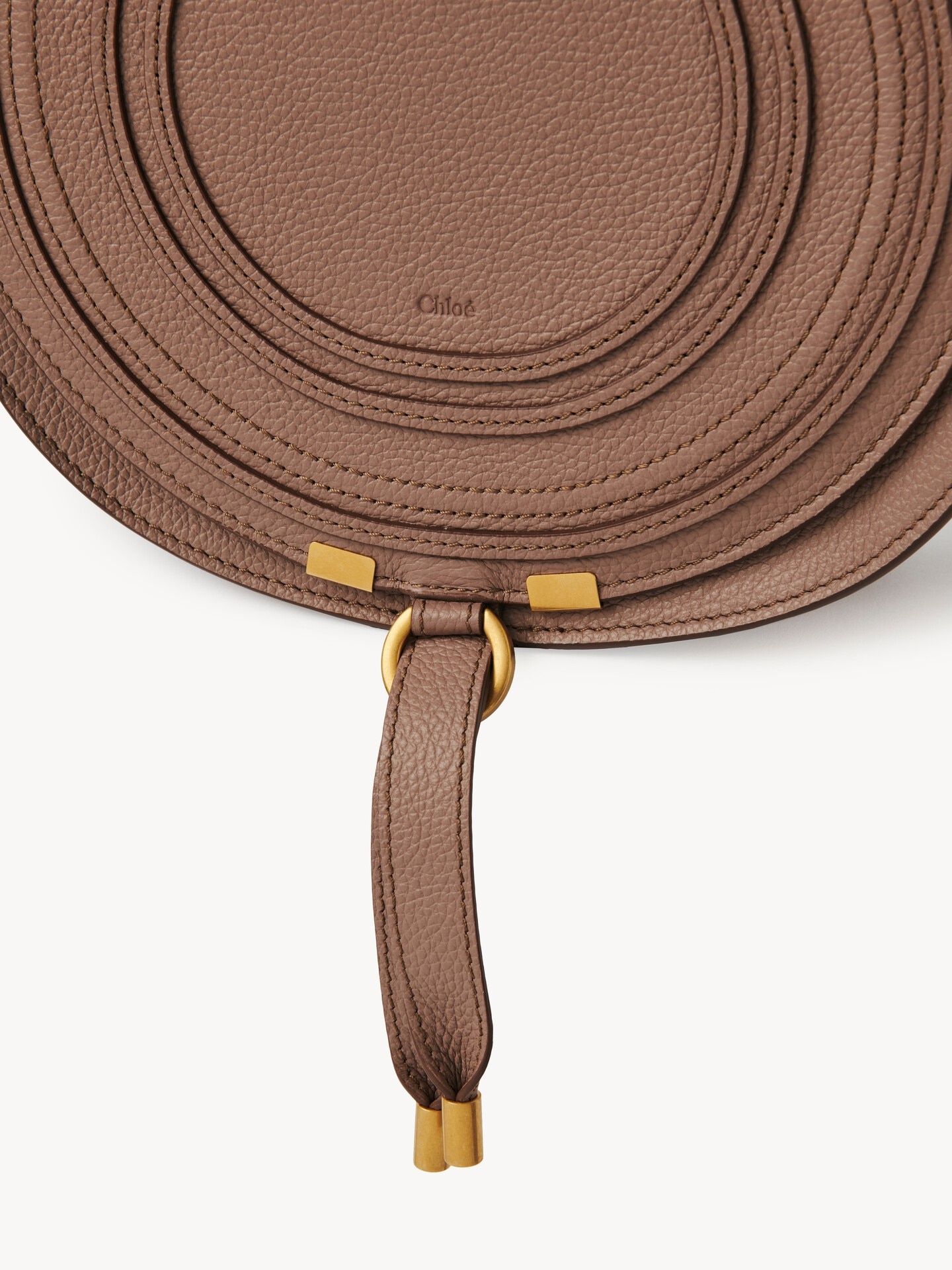Marcie saddle bag in grained leather - 6.0