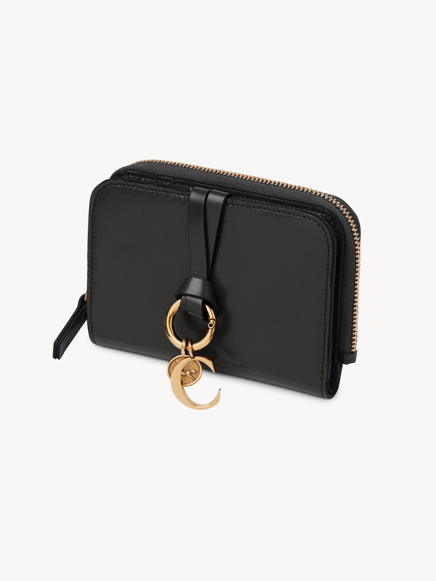 Alphabet bi-fold wallet in shiny leather - 3