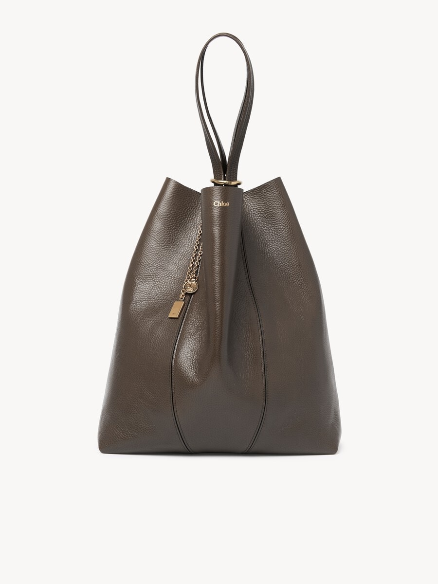 Large Chlo&eacute; Spin tote bag in grained leather - 2