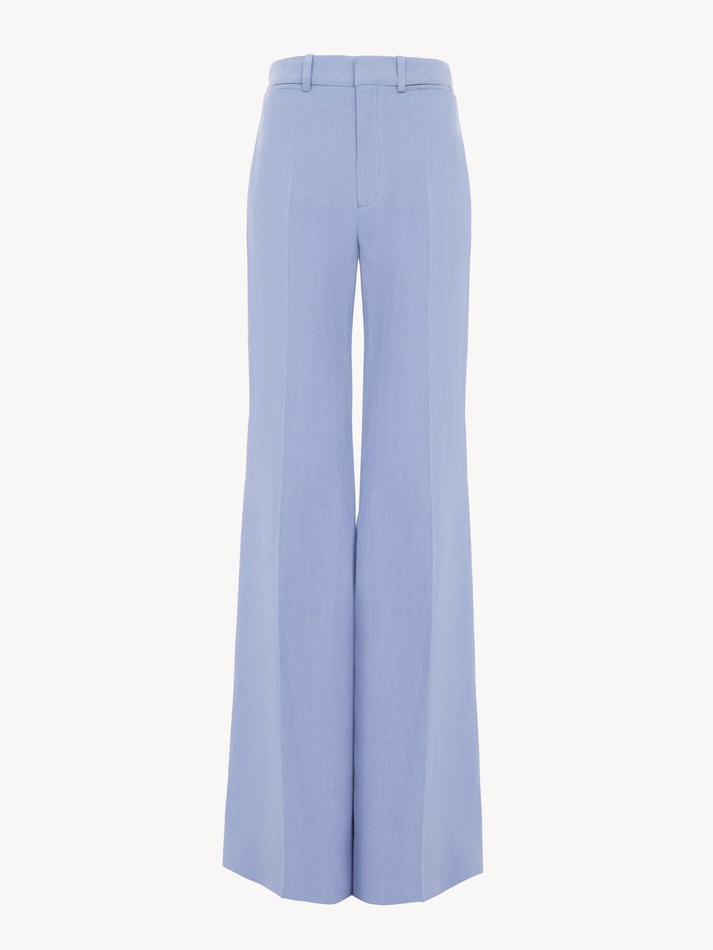 Pantalon taille haute &eacute;vas&eacute; en cr&ecirc;pe de lin - 2