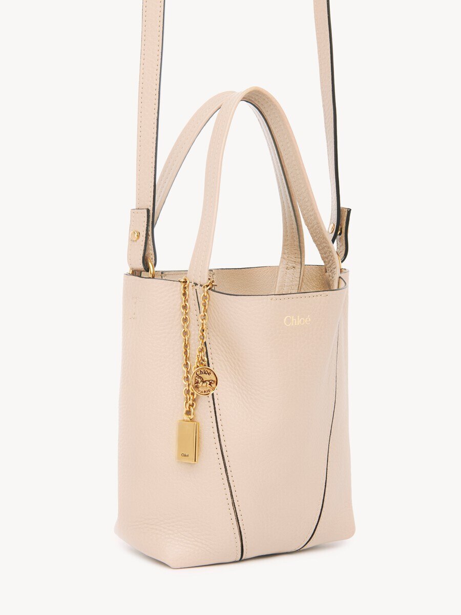 Small Chlo&eacute; Spin tote bag in grained leather - 4