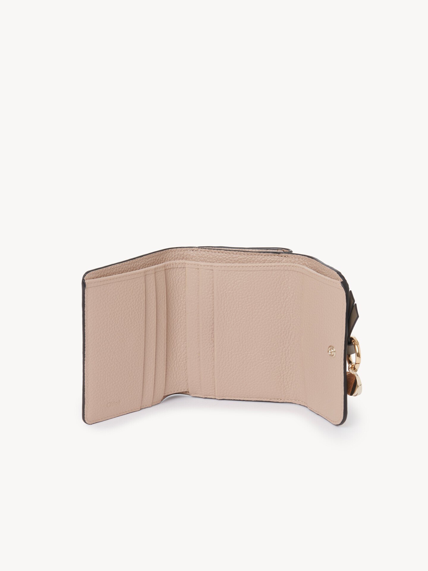 Kleines, dreifach klappbares Alphabet Portemonnaie aus genarbtem Leder - 5