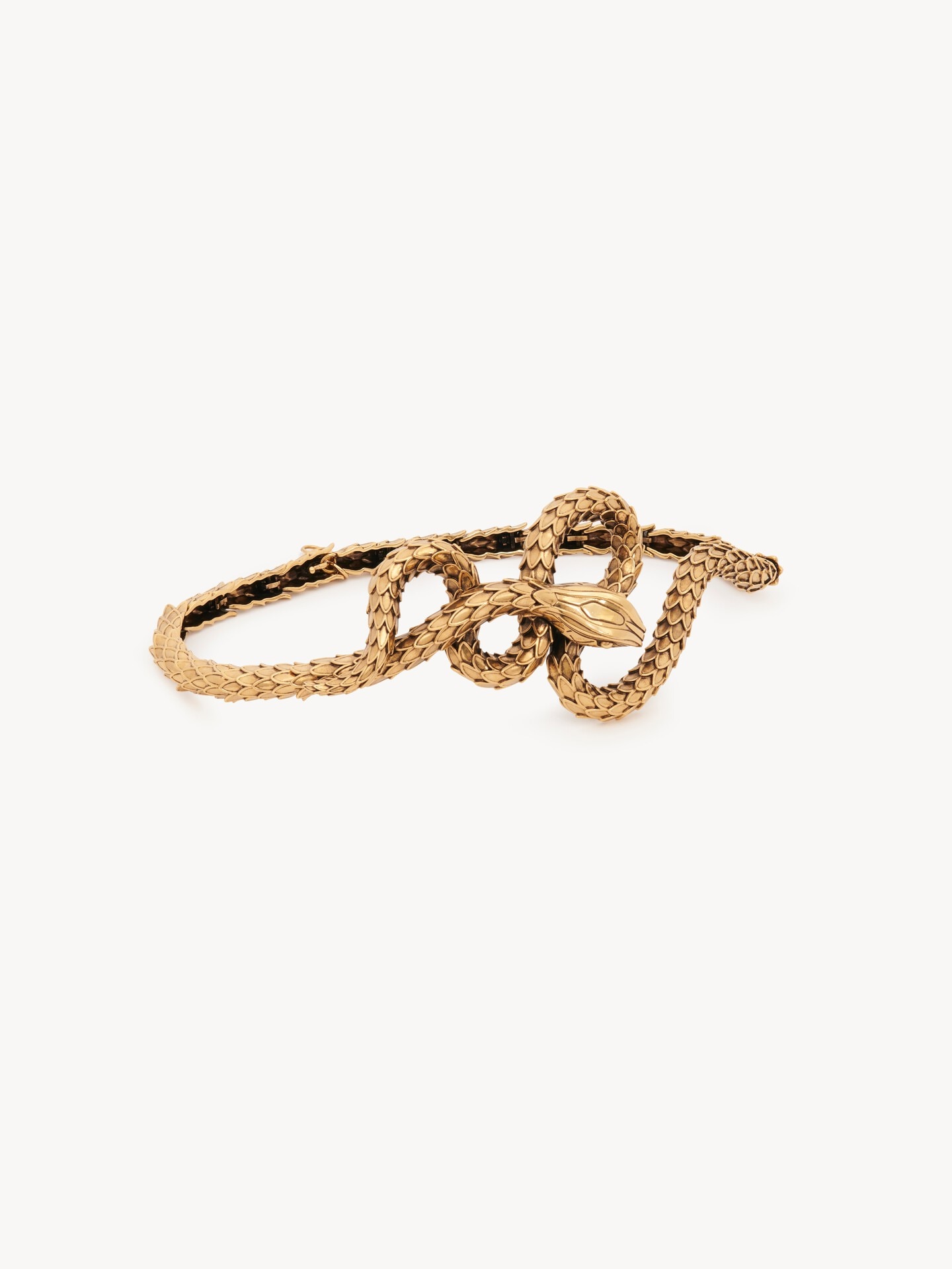 現行品 Chloe クロエ スネーク 蛇 ヘビ バングル ブレスレット ゴールド The Chloé Snake bracelet Yellow - Chloé