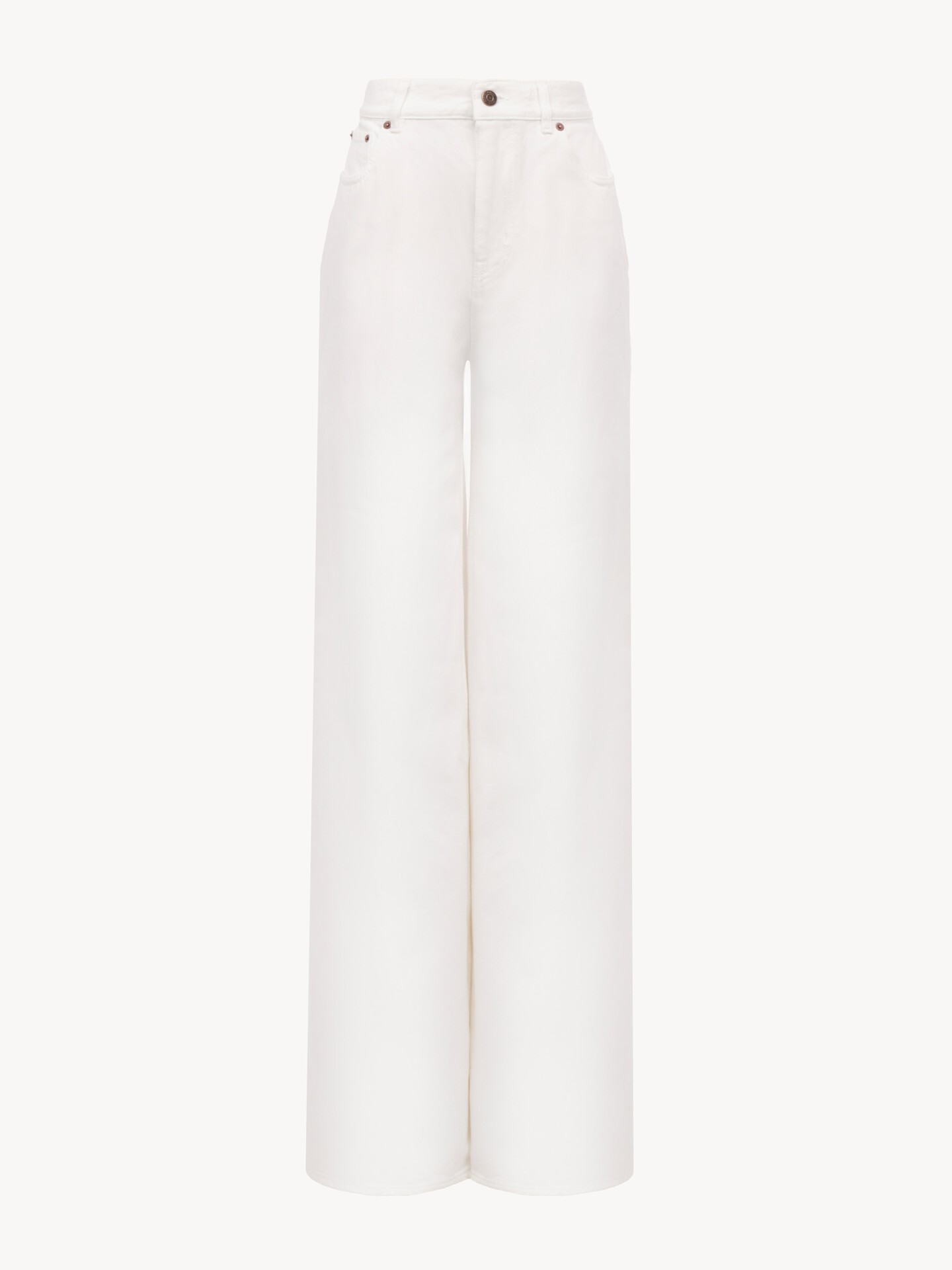 High-rise wide-leg jeans in denim - 2