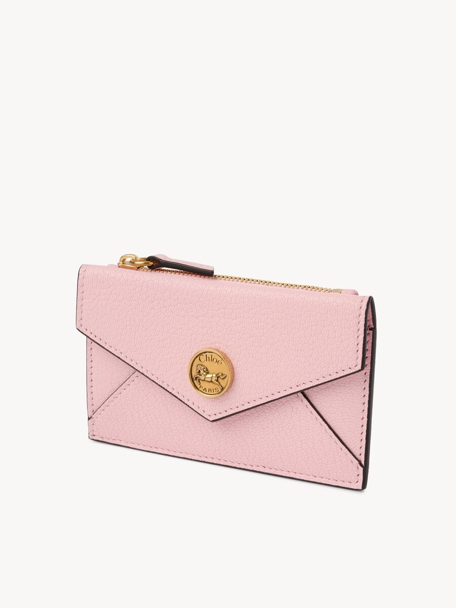 Small Envelope purse with card slots in grained leather - 2