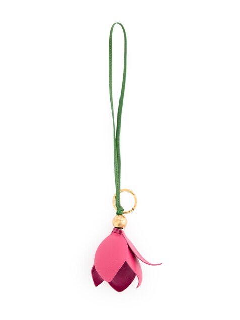 Charm de bolso llavero Chlo&eacute; Symbols Tulip de cuero granulado