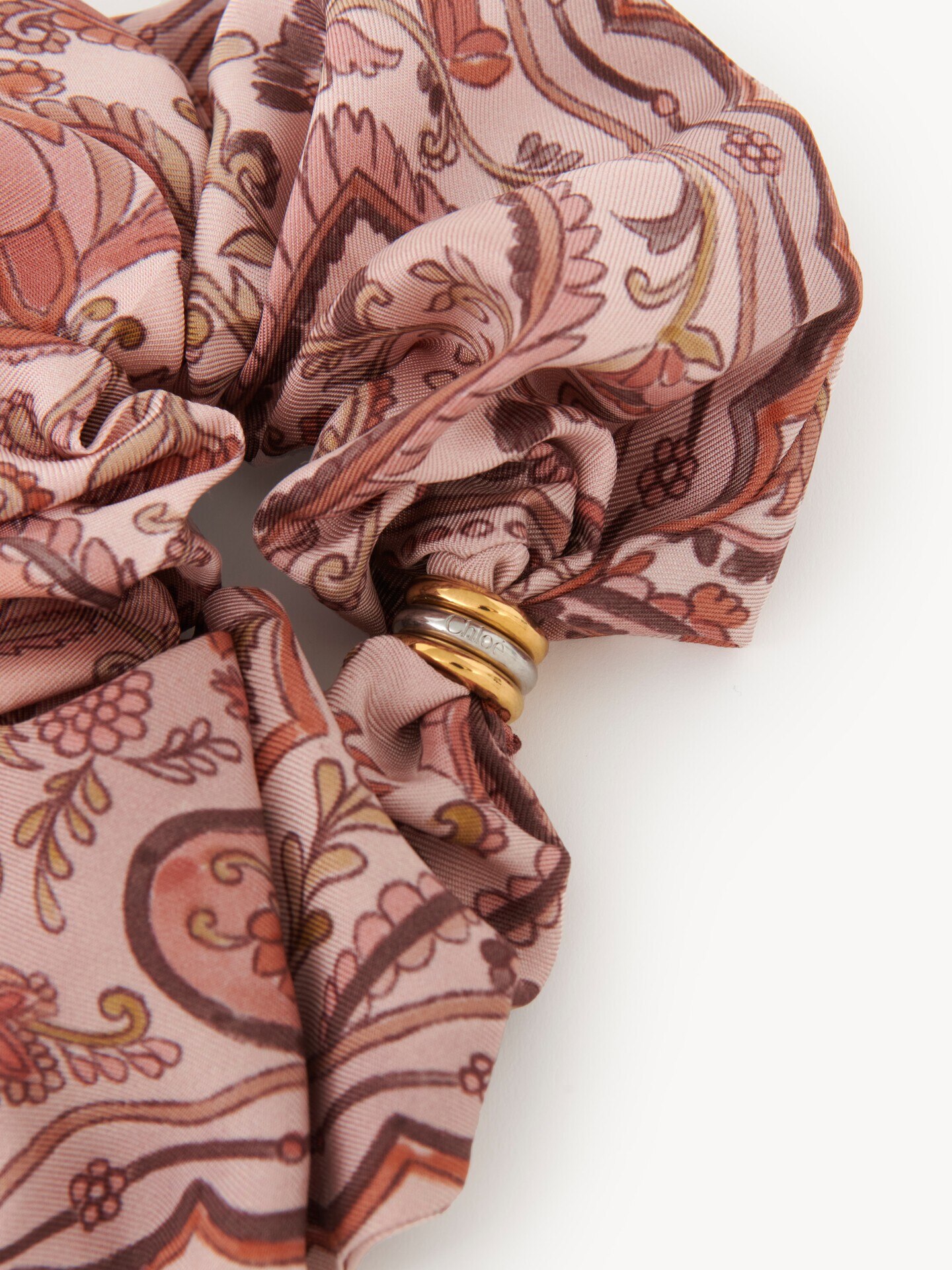 シルクツイル製Chloé Paisley シュシュ Multicolor Pink - Chloé