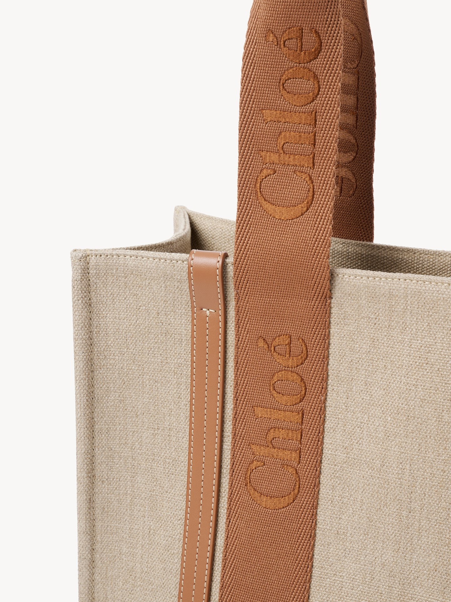 Woody tote bag in linen - 6.0