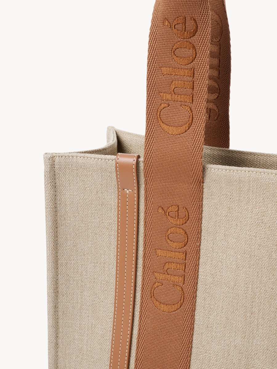 Woody tote bag in linen - 6