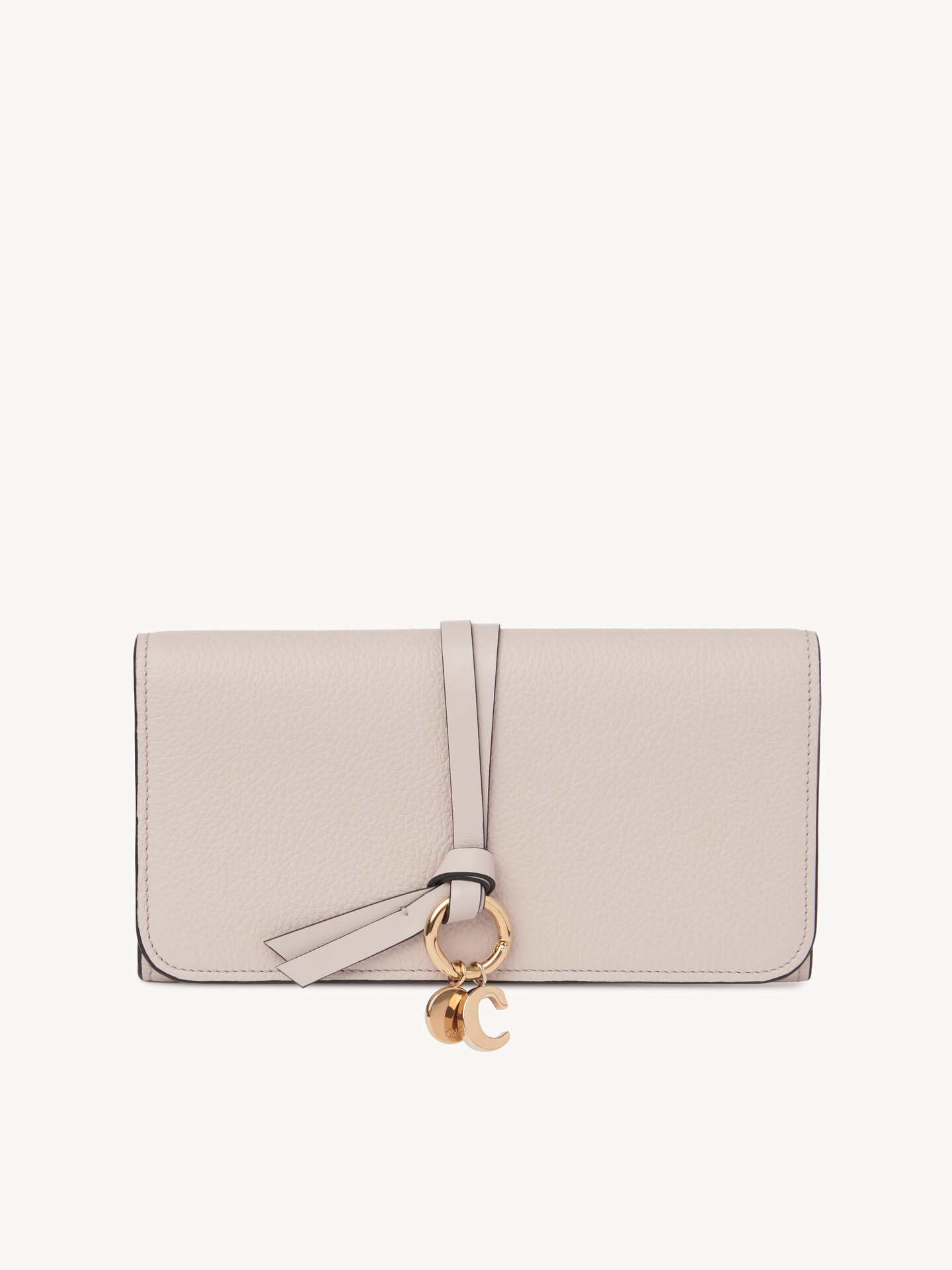 Alphabet wallet with flap in grained leather - 1.0