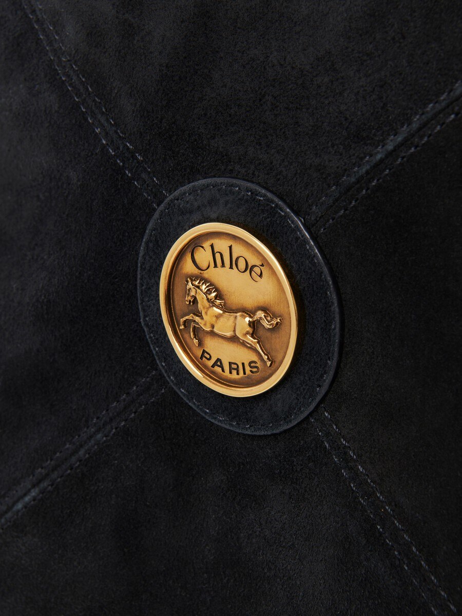 Bolso Chlo&eacute; Balloon de cuero granulado y ante - 9