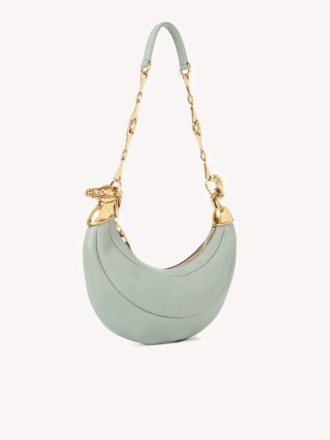 Chain Horse shoulder bag in grained leather