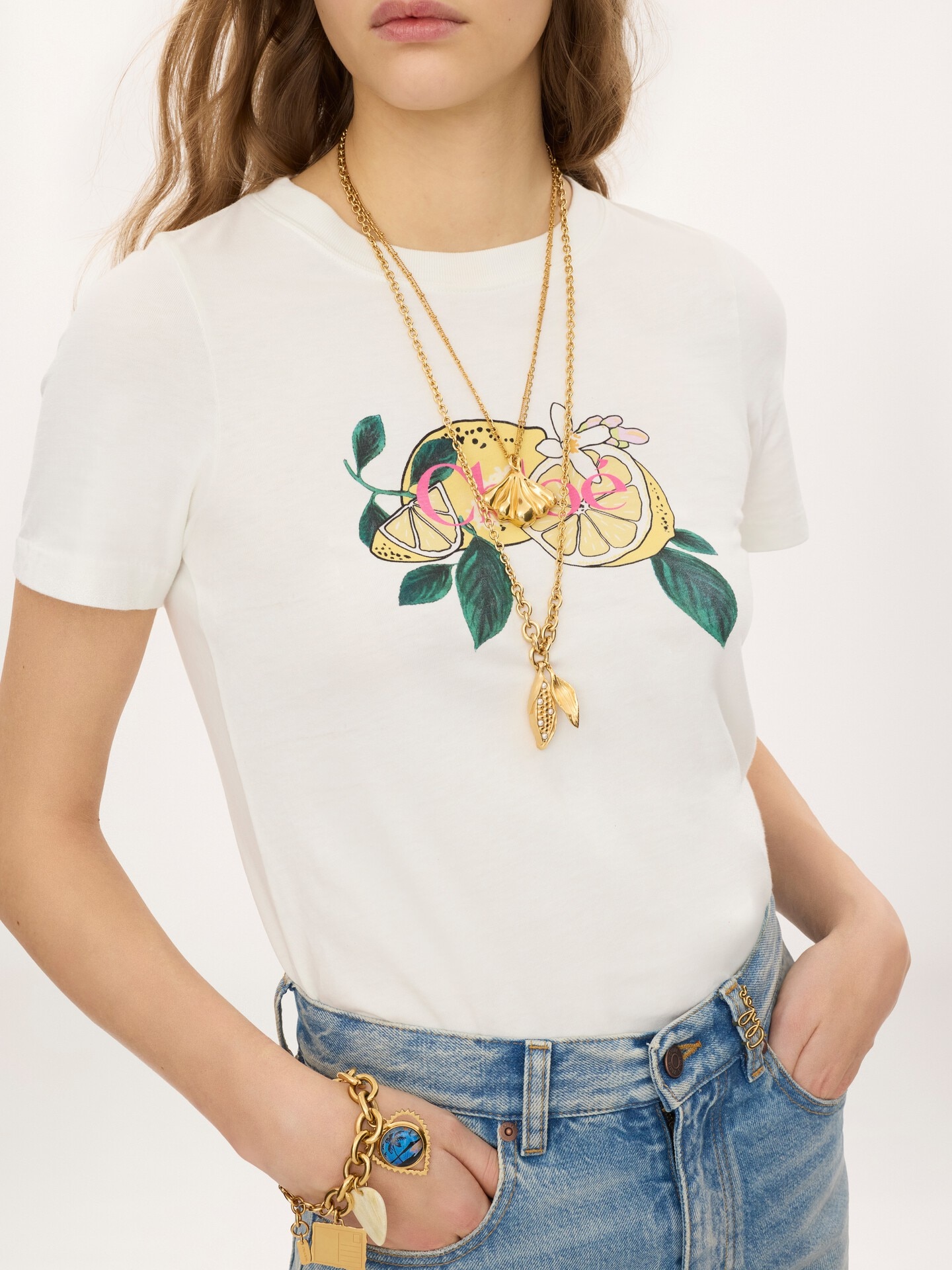 Crew-neck logo T-shirt in cotton jersey - 6