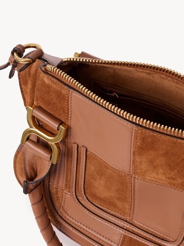 Small Marcie bag in grained & suede leather - 6