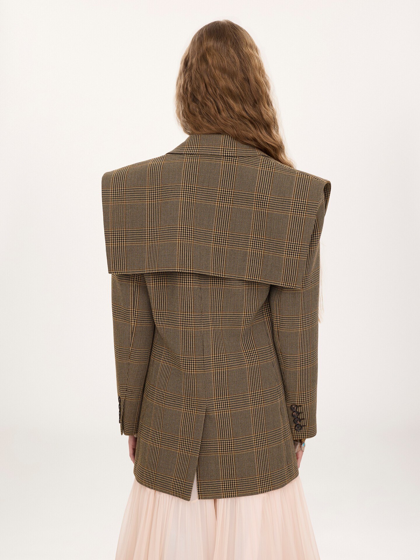 Single-breasted tailored jacket in Prince of Wales wool - 5.0