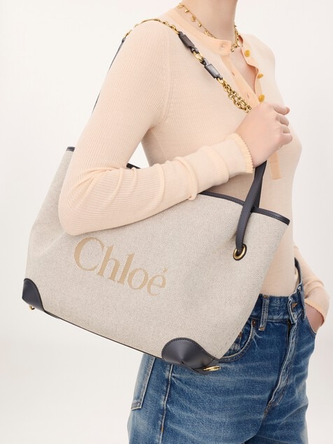 Sac double port&eacute; Chlo&eacute; Clover en toile