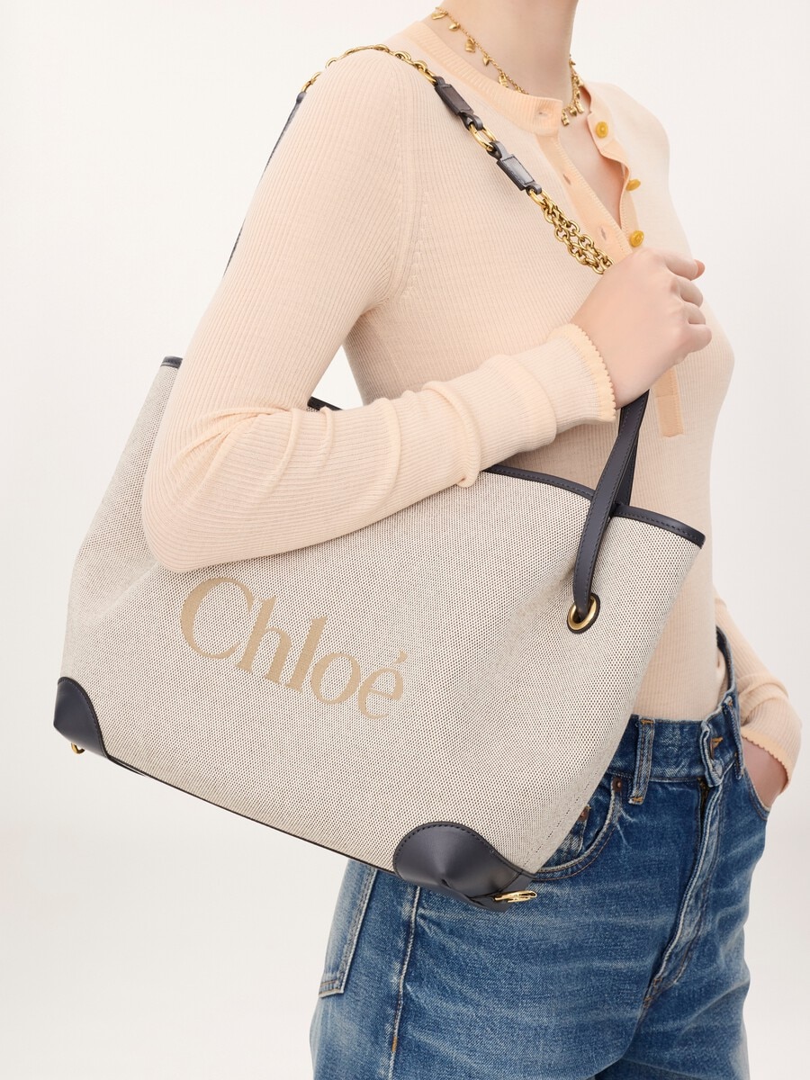 Chlo&eacute; Clover double carry bag in canvas - 3