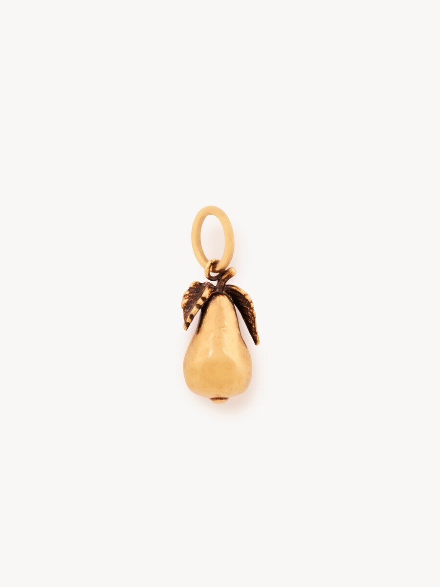 Pear charm in brass - 2