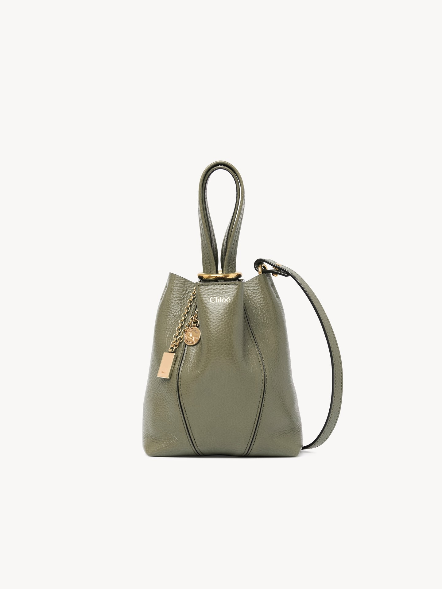 Small Chlo&eacute; Spin tote bag in grained leather - 2.0