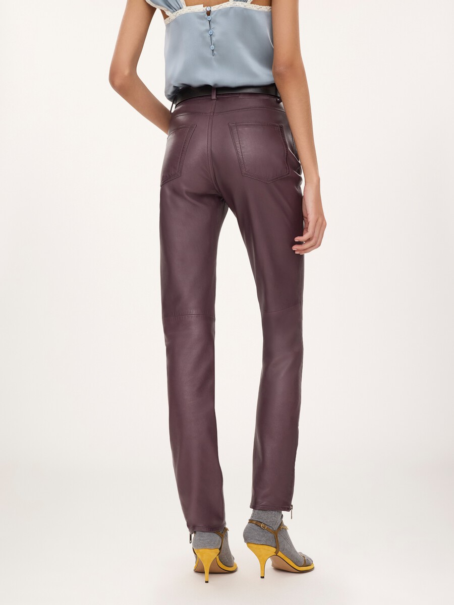 Slim trousers in leather - 6