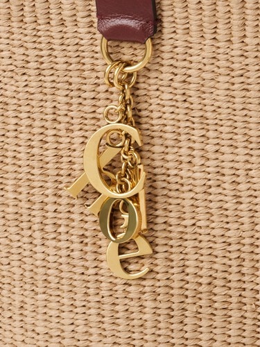Chlo&eacute; Charms basket bag in natural fibers - 7