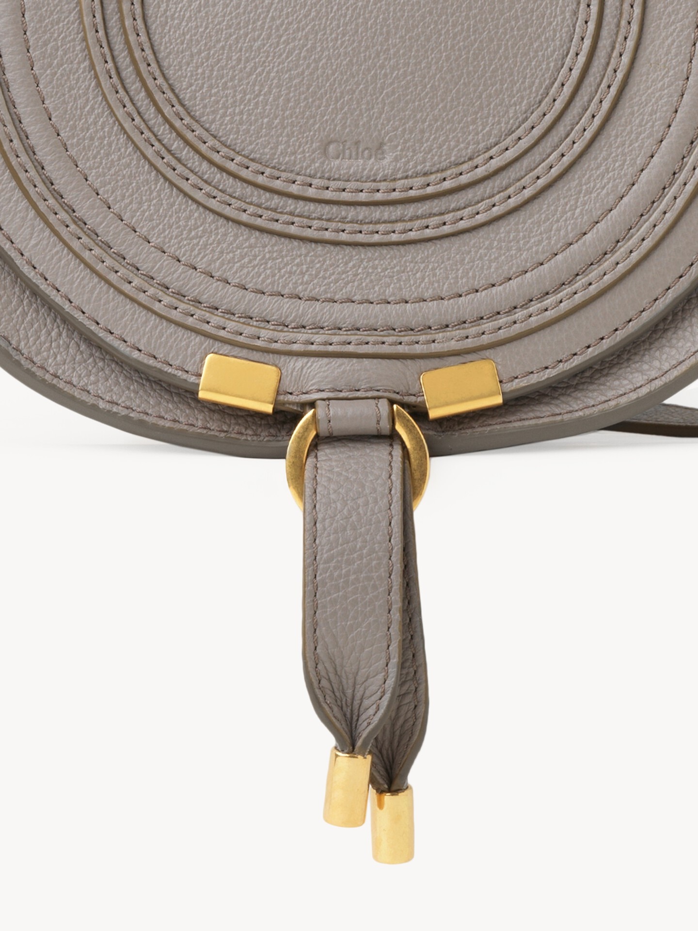 Bolso saddle peque&ntilde;o Marcie de cuero granulado - 6.0
