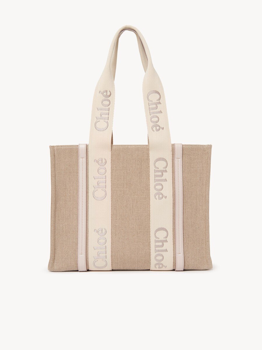 Woody tote bag in linen - 2