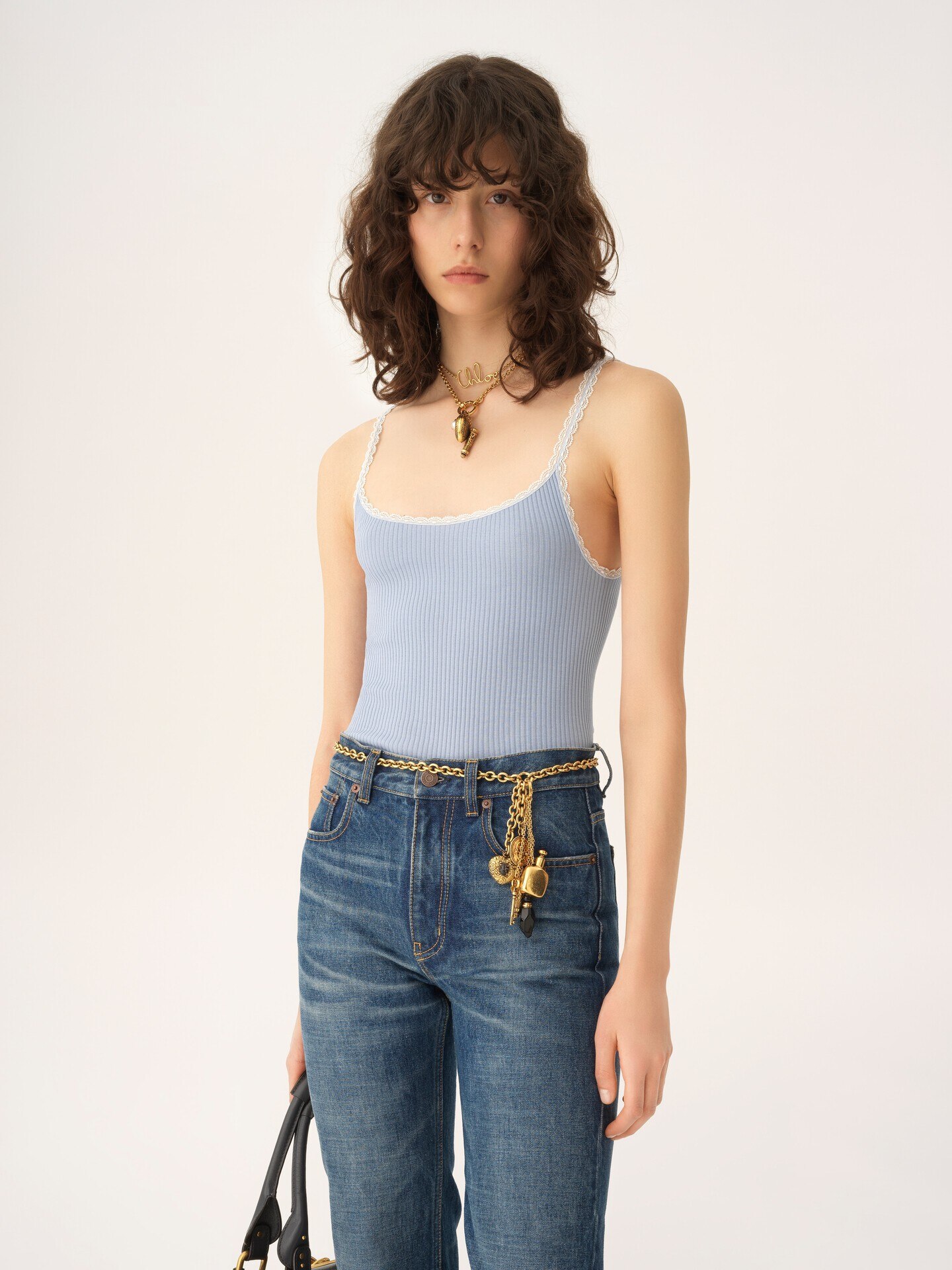 Fitted tank top in cotton - 4