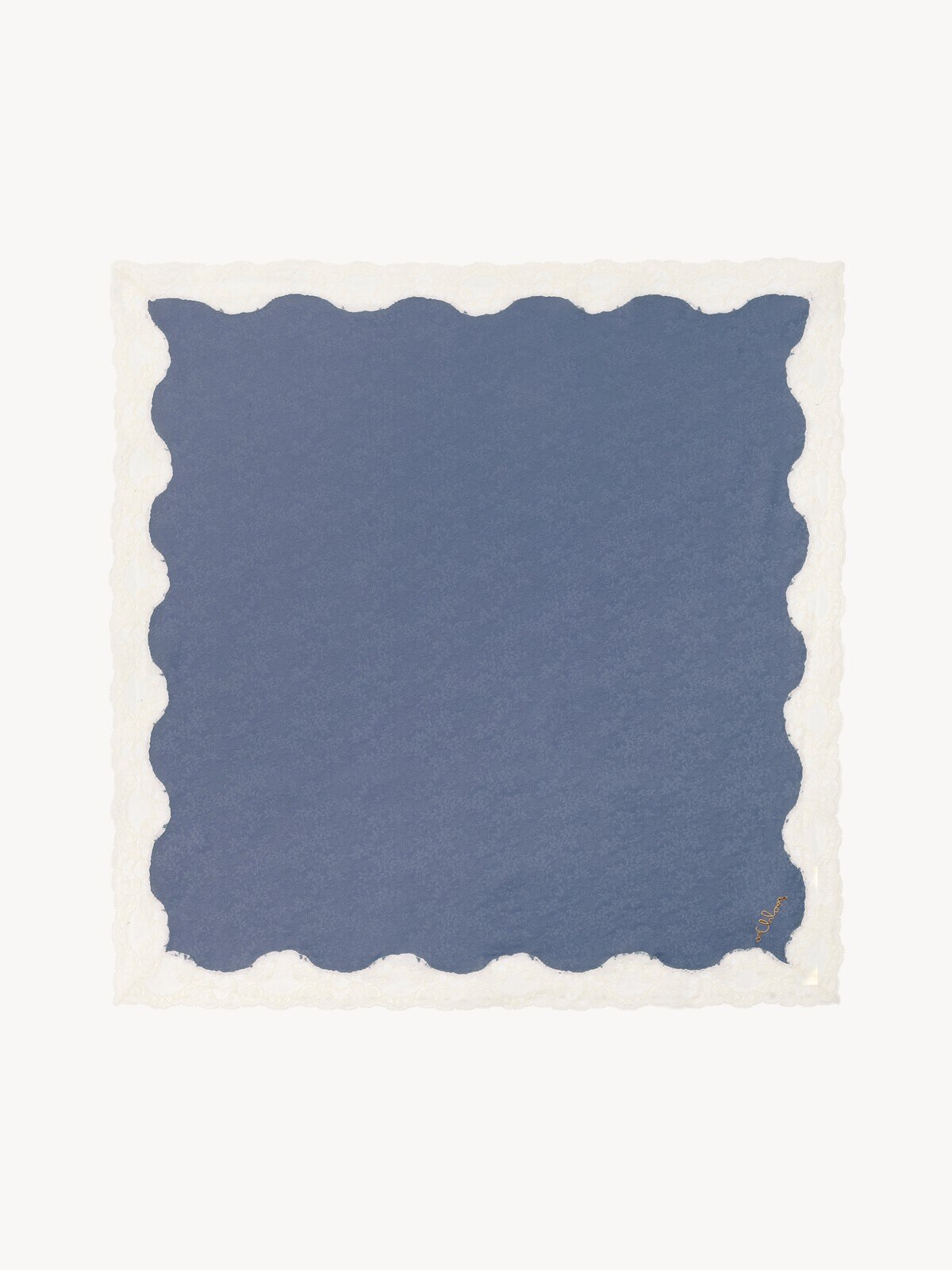 Chloé The Chloé Poetic square scarf in silk & lace | Thumbnail 3