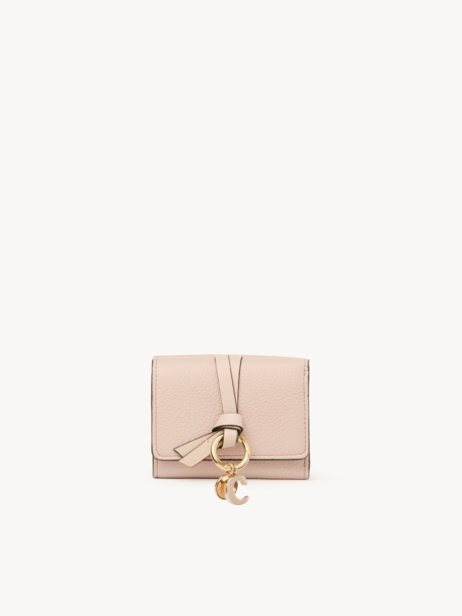 Mini Alphabet tri-fold in grained leather - 1