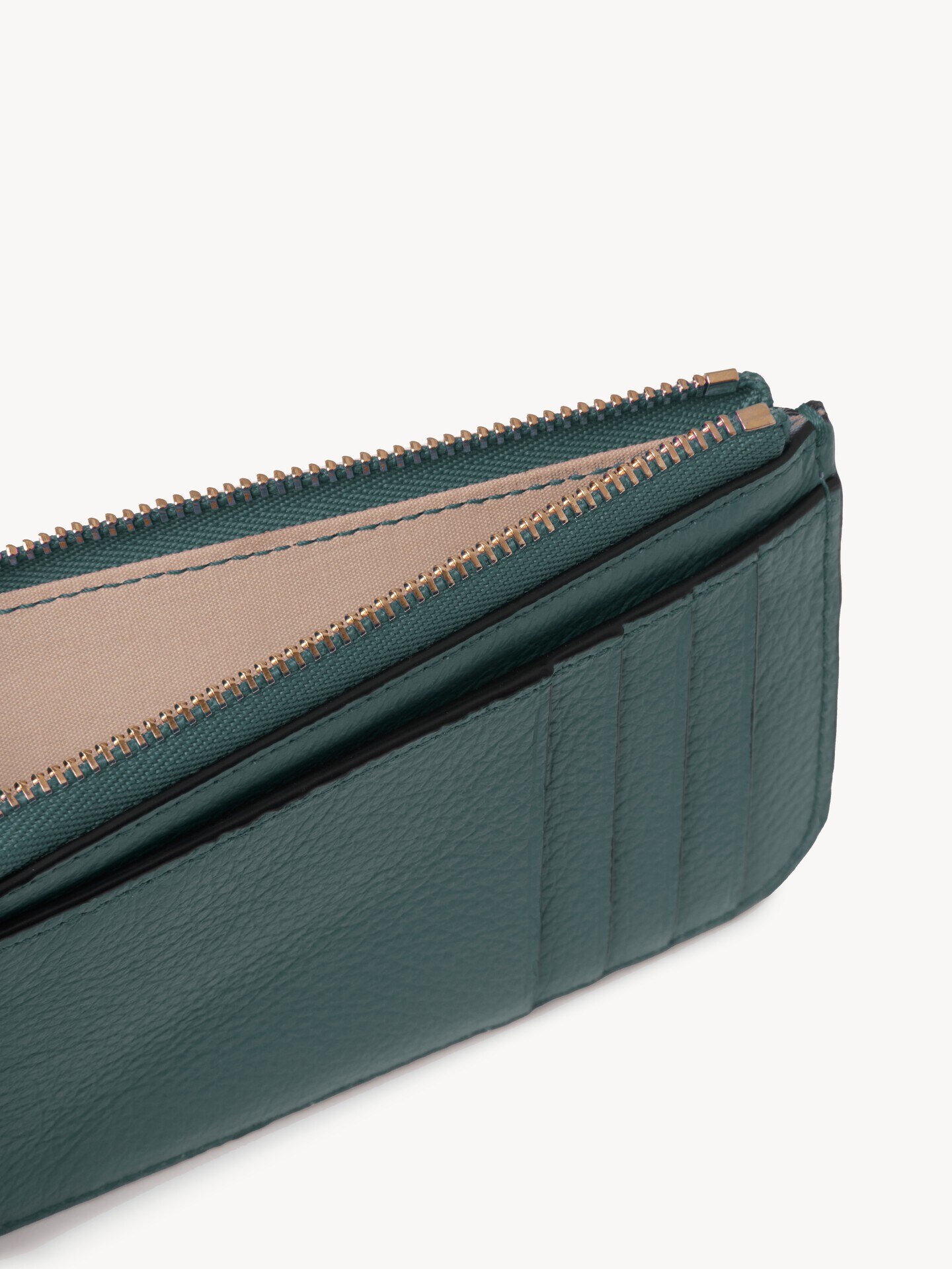 Alphabet wallet in grained leather - 4