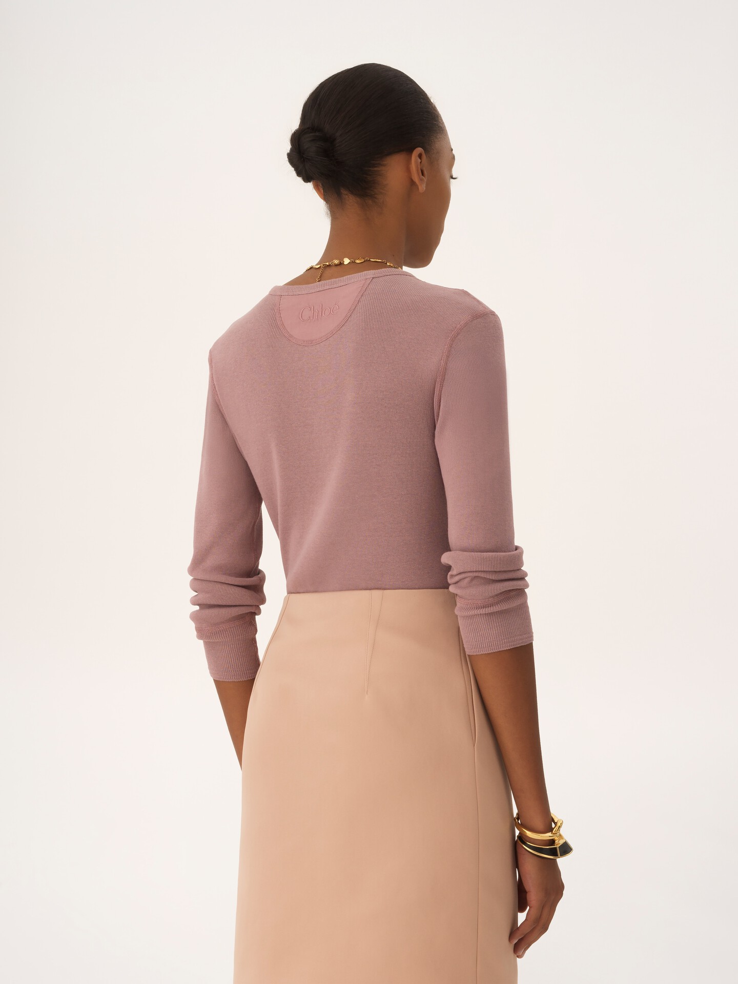 Camisa Henley ajustada de jersey de algod&oacute;n - 5