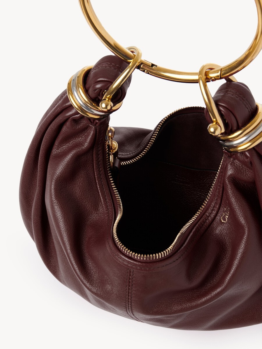 Bracelet Hobo bag piccola in pelle granata - 4