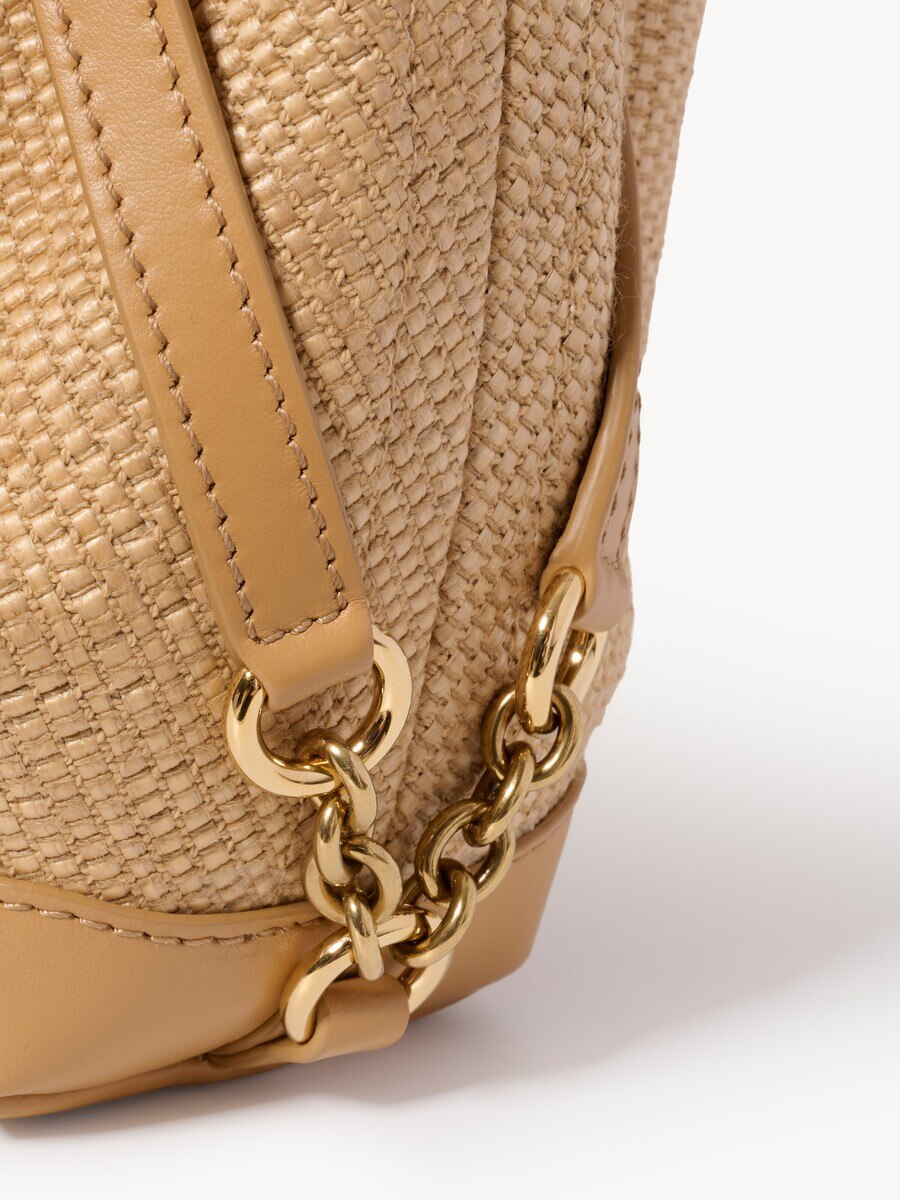 Small Chlo&eacute; Clover double carry bag in raffia-effect fibres - 7