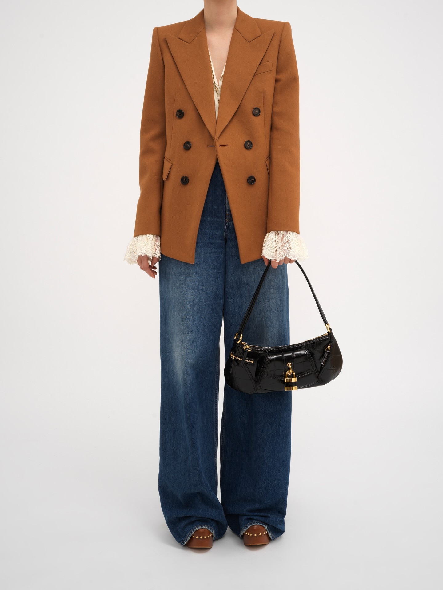 The 99 shoulder bag in croco-effect leather - 9