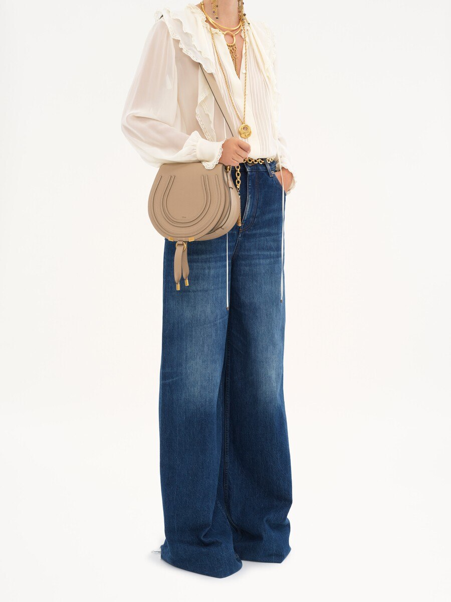 Marcie saddle bag in grained leather - 7