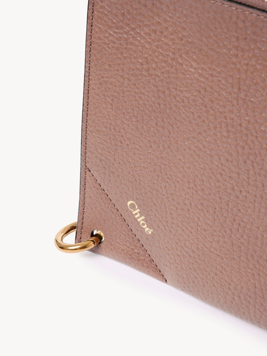 Chlo&eacute; Spin zipped pouch in grained leather - 5
