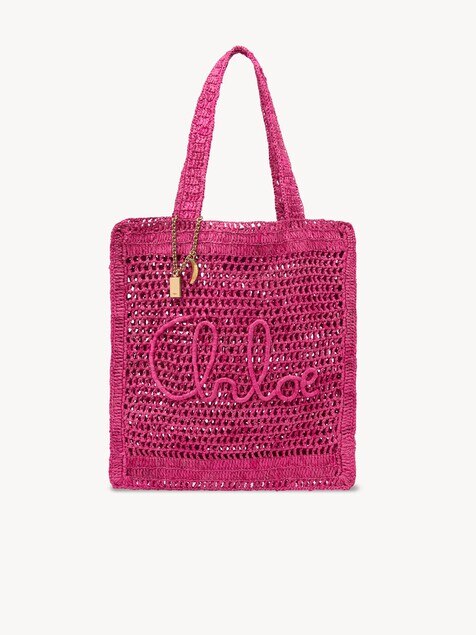 Summer Banana tote bag in raffia