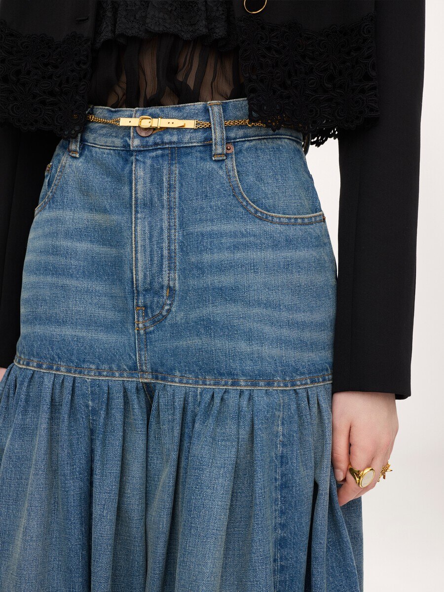 Jean ballon taille haute en denim - 10