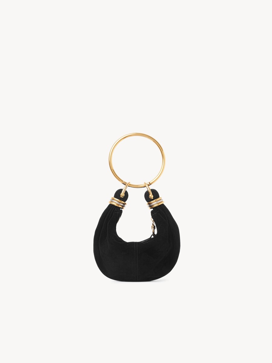 Mini Bracelet Hobo bag in suede leather - 1