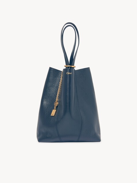 Sac cabas Chlo&eacute; Spin en cuir grain&eacute;